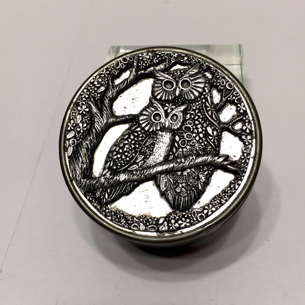 owl jewelry box vintage METZKE